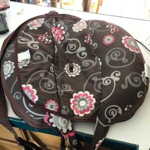 Floral Brown and Pink Baby Portable Boppy Pillow